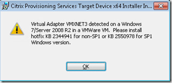 VMXNet3 Microsoft alert