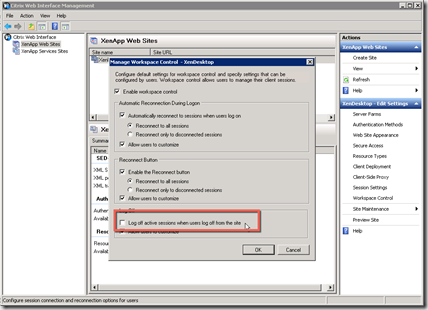 Configuring Workspace Control